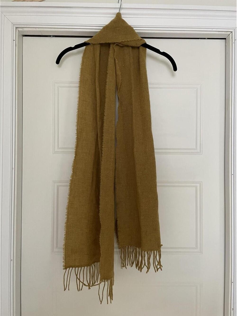 Universal Works Wool Mustard Yellow Scarf